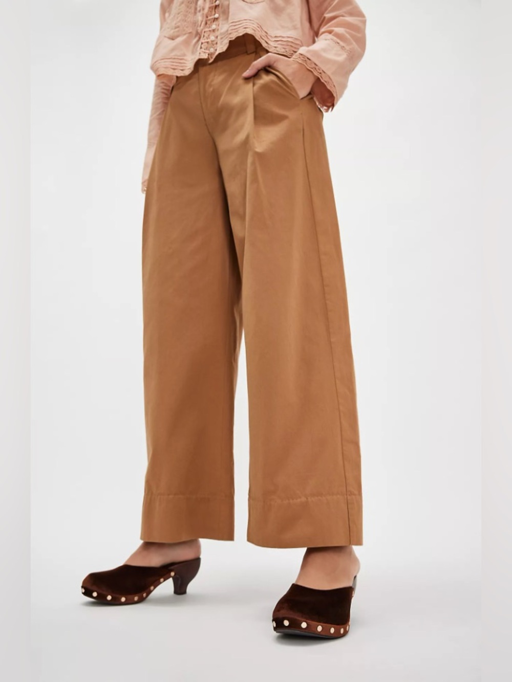 SOLD!!!! Jeffrey Campbell Brown Suede Studded Slip-On Mules - Picture 3 of 13